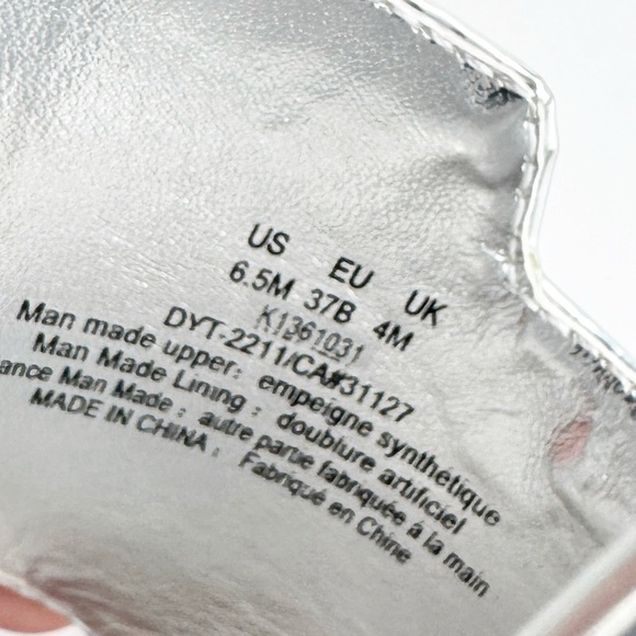 New DKNY Silver Kailyn heel sandals size 6.5 - Picture 8 of 8